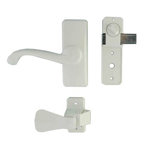 Larson Magna-Core Storm Door Lever Handle Set with Deadbolt - Larson Magna-Core Storm Door Lever Handle Set with Deadbolt