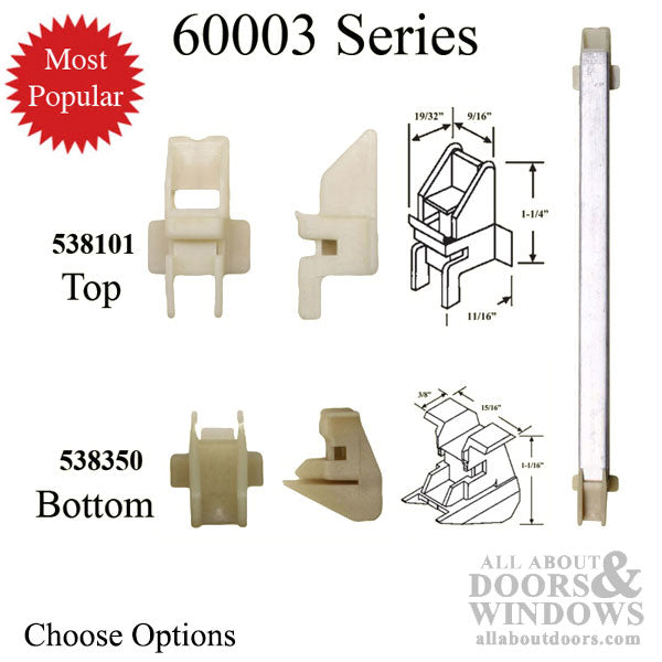 1/2 Inch Non-Tilt Window Channel Balance with Shoes - 1/2 Inch Non-Tilt Window Channel Balance with Shoes