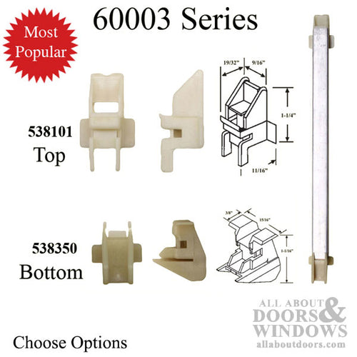 1/2 Inch Non-Tilt Window Channel Balance with Shoes - 1/2 Inch Non-Tilt Window Channel Balance with Shoes