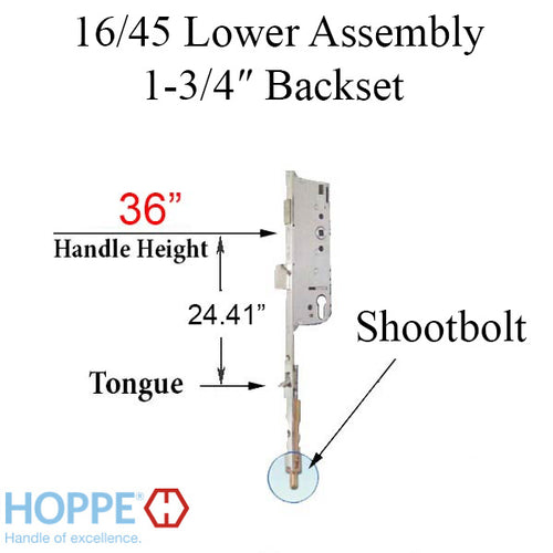 16mm Manual 45/92 Gear, Shootbolt-Tongue at 24.41