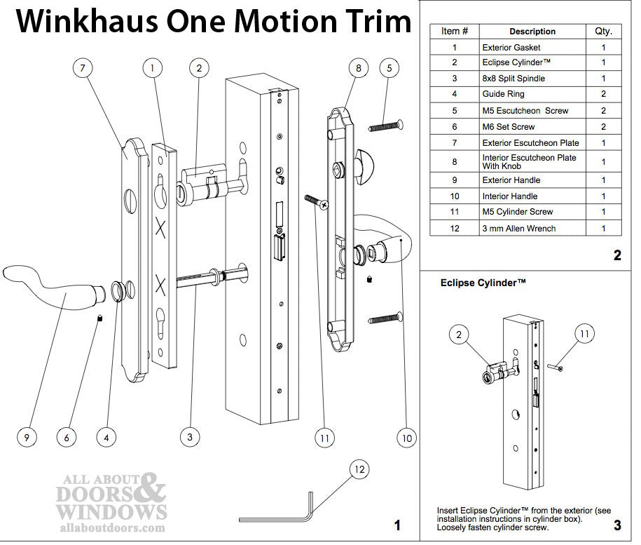 Active Mercury / STQ Trimset, One Motion (OML) Single Cylinder - Bright Chrome - Active Mercury / STQ Trimset, One Motion (OML) Single Cylinder - Bright Chrome