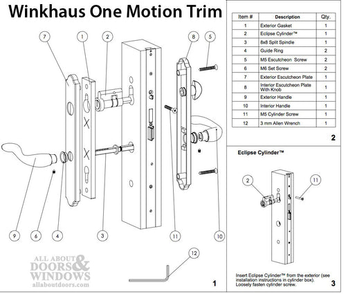 Active Mercury / STQ Trimset, One Motion (OML) Single Cylinder - Bright Chrome - Active Mercury / STQ Trimset, One Motion (OML) Single Cylinder - Bright Chrome