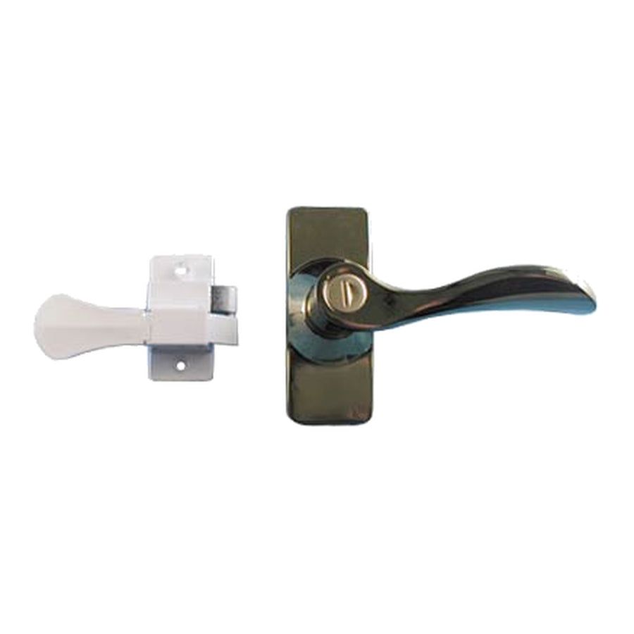 Larson Surface Mount Lever Storm Door Handle Set with Deadbolt - Larson Surface Mount Lever Storm Door Handle Set with Deadbolt