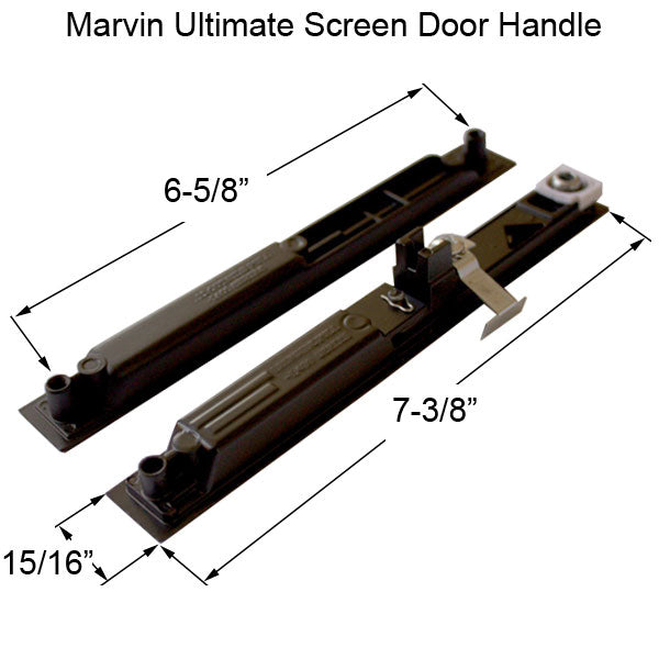 Marvin Ultimate Screen Door Handle, Interior / Exterior - Black - Marvin Ultimate Screen Door Handle, Interior / Exterior - Black