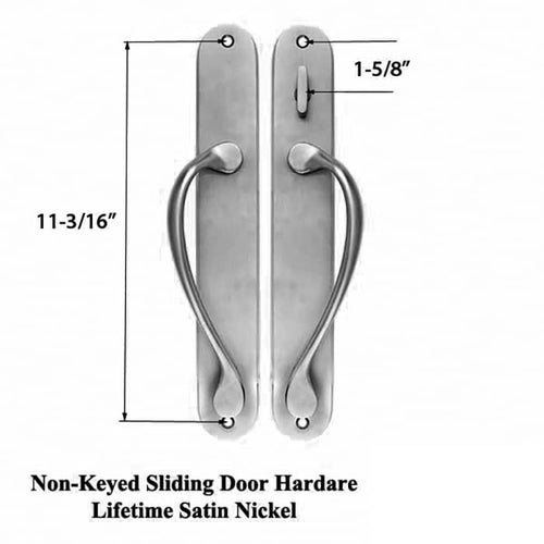 Marvin active Non-Keyed Ultimate Sliding French Door wide trim - PVD Satin Nickel - Marvin active Non-Keyed Ultimate Sliding French Door wide trim - PVD Satin Nickel