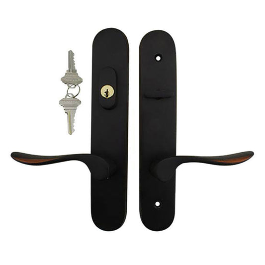 Marvin Door Handle Active Keyed Multipoint Lock Door Handle Dark Bronze Handle