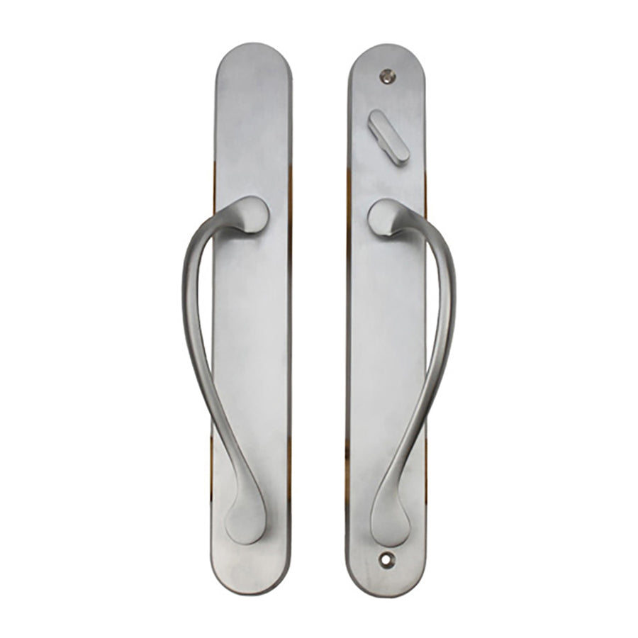 Marvin active Non-Keyed Ultimate Sliding French Door wide trim - Satin Chrome - Marvin active Non-Keyed Ultimate Sliding French Door wide trim - Satin Chrome