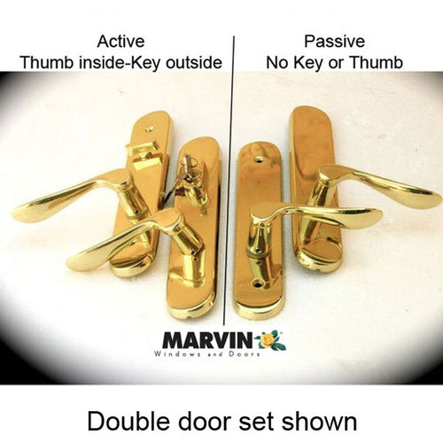 Marvin Active Keyed Trimset with interior thumbturn - PVD Brass - Marvin Active Keyed Trimset with interior thumbturn - PVD Brass