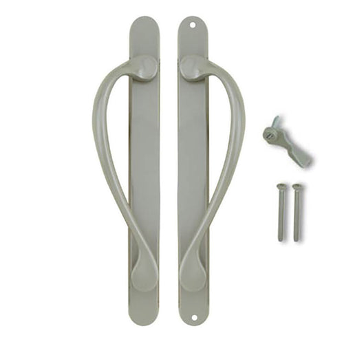 Marvin Active Non-Keyed, Narrow Sliding Door Handle, Center Thumb -  Satin Taupe - Marvin Active Non-Keyed, Narrow Sliding Door Handle, Center Thumb -  Satin Taupe