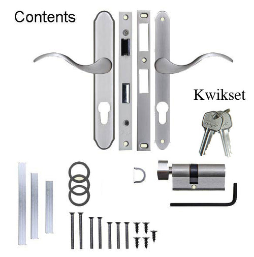 Storm Door Complete Mortise Lock and Handle with 0.875 Inch Backset - Storm Door Complete Mortise Lock and Handle with 0.875 Inch Backset