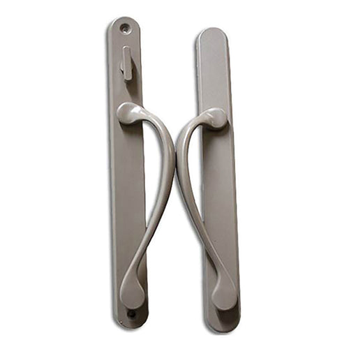 Marvin Narrow Traditional, Non-Keyed Sliding Patio Door Handle - Satin Taupe - Marvin Narrow Traditional, Non-Keyed Sliding Patio Door Handle - Satin Taupe