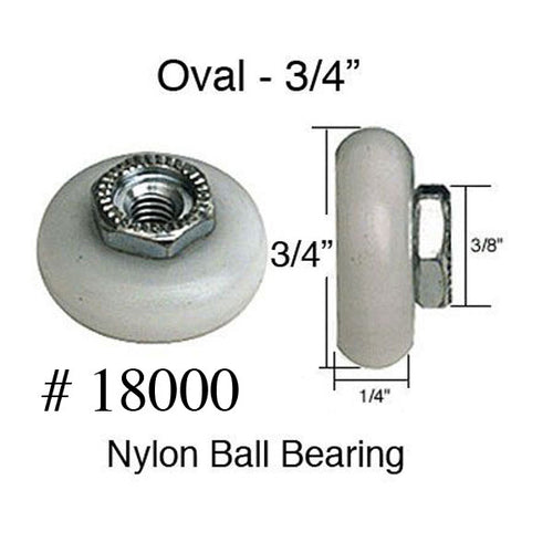 Lawrence sliding pocket door roller,  3/4 nylon wheel - See Note - Lawrence sliding pocket door roller,  3/4 nylon wheel - See Note