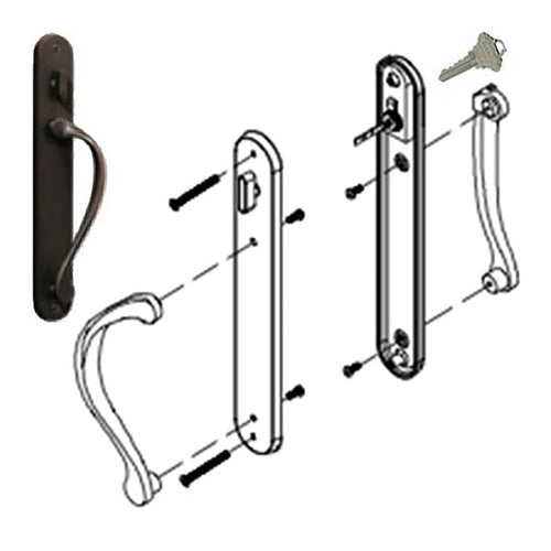 Marvin Active Keyed, Ultimate Sliding French Door Trim - OR Bronze - Marvin Active Keyed, Ultimate Sliding French Door Trim - OR Bronze