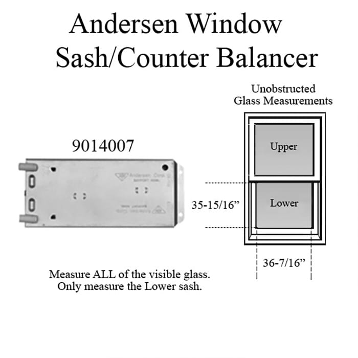 Andersen 200 Series Narroline Window Sash/Counter Balancer, Right Hand - R1233/31 - Andersen 200 Series Narroline Window Sash/Counter Balancer, Right Hand - R1233/31