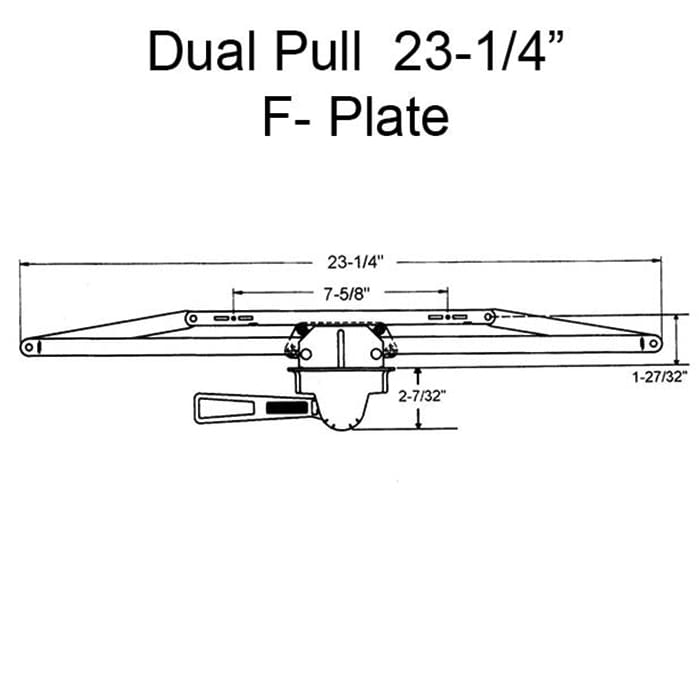 Truth Operator, Dual Hook, Lever, 23-1/4” - Longer F Plate - Truth Operator, Dual Hook, Lever, 23-1/4” - Longer F Plate