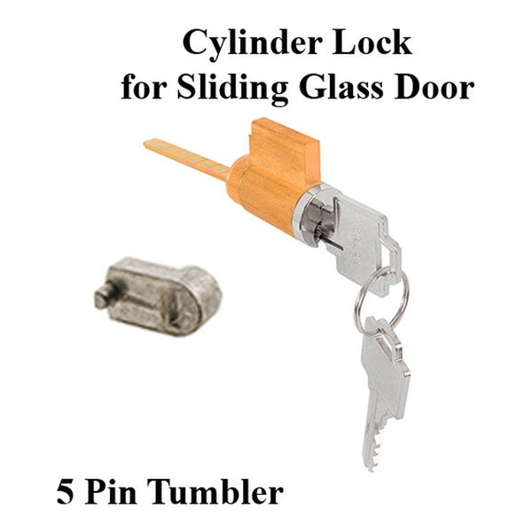 Cylinder Lock - Sliding Patio Door, 5 Pin Tumbler - Keyed Different - Cylinder Lock - Sliding Patio Door, 5 Pin Tumbler - Keyed Different