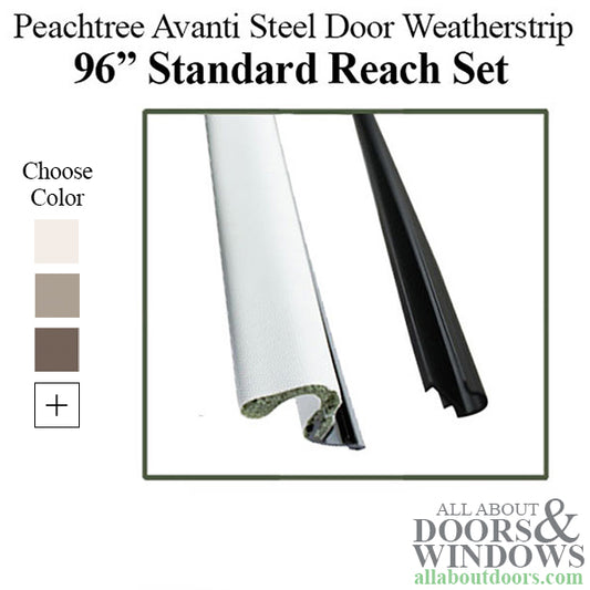Peachtree Avanti Q-Lon Weatherstrip Complete Single Steel Door Kit - 96" Length Standard Reach
