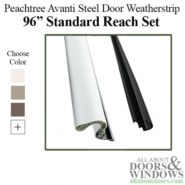 Peachtree Avanti Q-Lon Weatherstrip Complete Single Steel Door Kit - 96