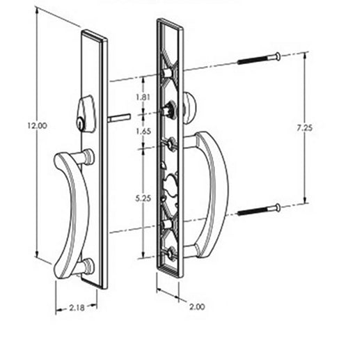 Ashland Expressions Door Handle For Sliding Doors Keyed Active Door Handle - Ashland Expressions Door Handle For Sliding Doors Keyed Active Door Handle