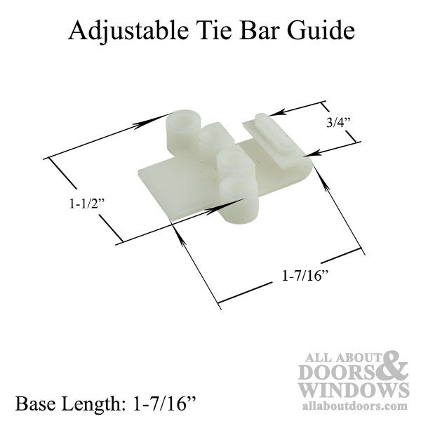Guide, Adjustable Tie Bar,  Casement - White - Guide, Adjustable Tie Bar,  Casement - White