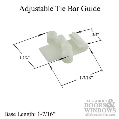 Guide, Adjustable Tie Bar,  Casement - White - Guide, Adjustable Tie Bar,  Casement - White