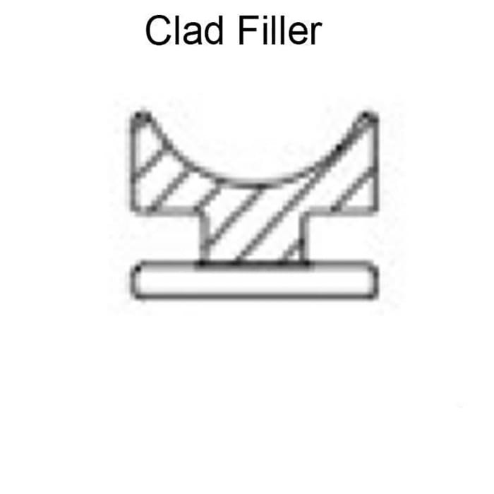 Marvin Single and Double Hung Clad Filler Weatherstrip V196 Black - Marvin Single and Double Hung Clad Filler Weatherstrip V196 Black