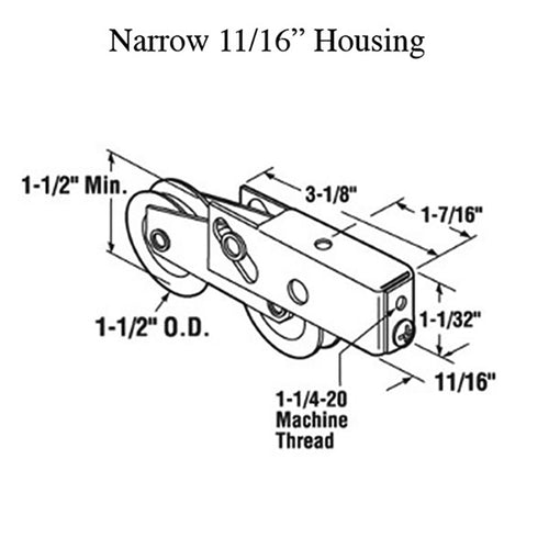 Tandem Roller Assembly 1-1/2 Steel Ball Bearings Whee - Tandem Roller Assembly 1-1/2 Steel Ball Bearings Whee