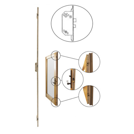 Andersen Active Multipoint Lock For French Wood Hinged Patio Doors Stainless Steel