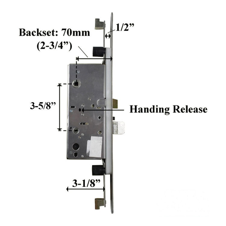 Peachtree Active Concealed Multi-Point Lock Rod with 70/92 Radius Faceplate - Peachtree Active Concealed Multi-Point Lock Rod with 70/92 Radius Faceplate