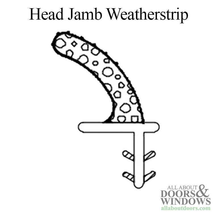 Marvin Head Jamb Parting Stop V1194 Sliding Door Weatherstrip Beige - 144