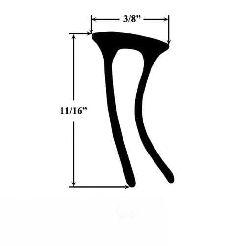 Larson Double Door Sweep Expander for Storm Door - Black - Larson Double Door Sweep Expander for Storm Door - Black