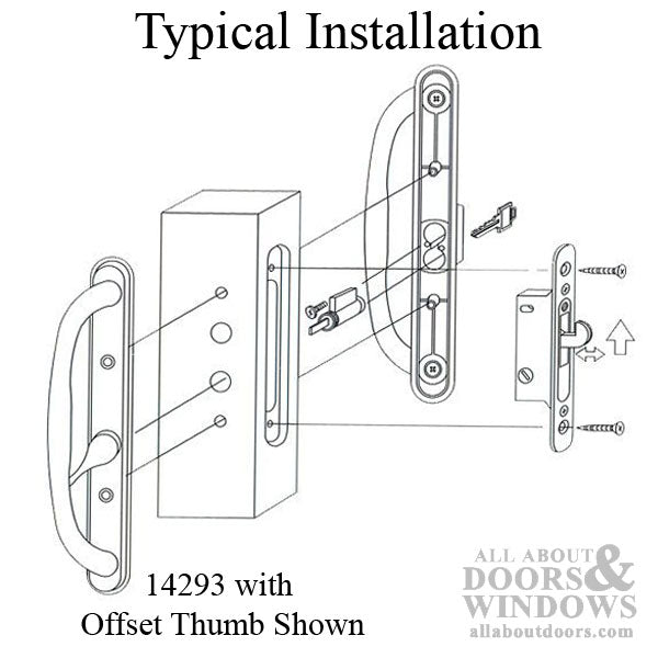 Mortise Lock with Face Plate, Vertical Slot - Mortise Lock with Face Plate, Vertical Slot