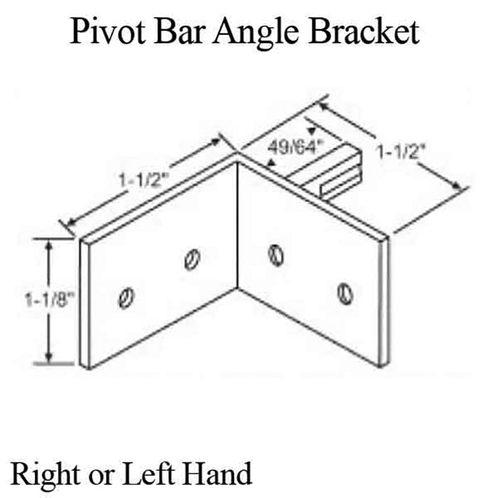 Pivot Bar Angle Bracket, 1-1/2