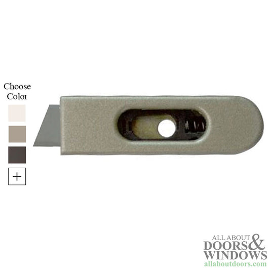 Pro-Shield Tilt Latch for LOWER Sash Gray Nose No Thumb Button Right Hand