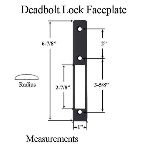 Radius Deadbolt Lock Faceplate, Choose Color - Radius Deadbolt Lock Faceplate, Choose Color
