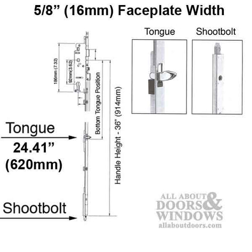 16mm Manual 35/92 Gear, Shootbolt-Tongue @ 24.41