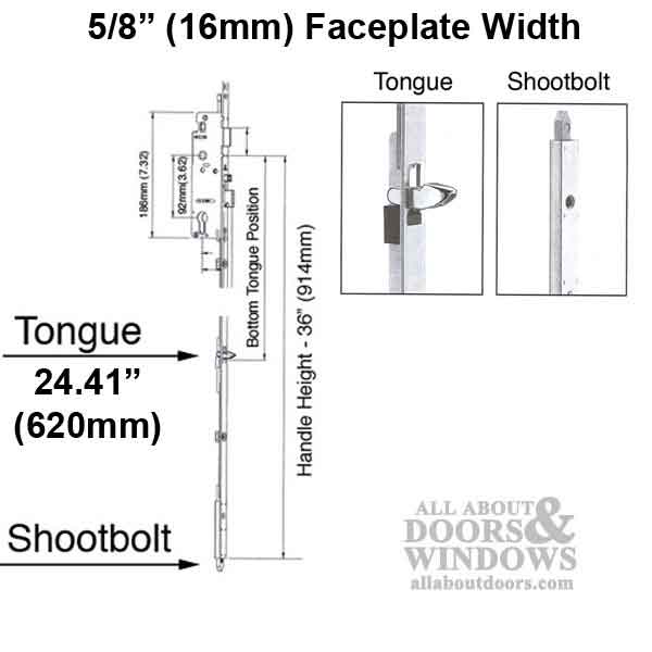 16mm Manual 35/92 Gear, Shootbolt-Tongue @ 24.41