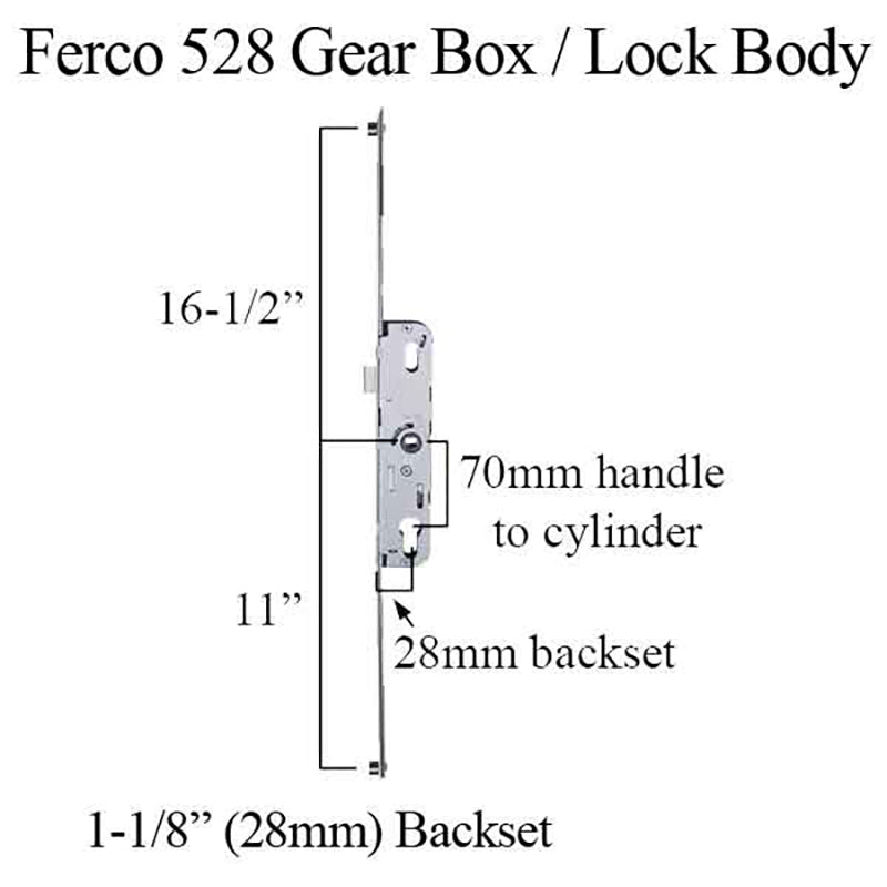 Atrium Multipoint Lock Ferco 528, Gear Box - Atrium Multipoint Lock Ferco 528, Gear Box