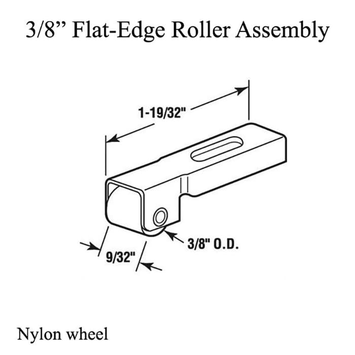 Roller Assembly (Flat) - Sliding Windows, Nylon / AL - Roller Assembly (Flat) - Sliding Windows, Nylon / AL