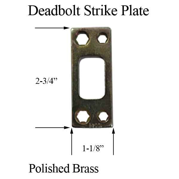 Strike Plate, Deadbolt, 4-Hole H.D. - Strike Plate, Deadbolt, 4-Hole H.D.