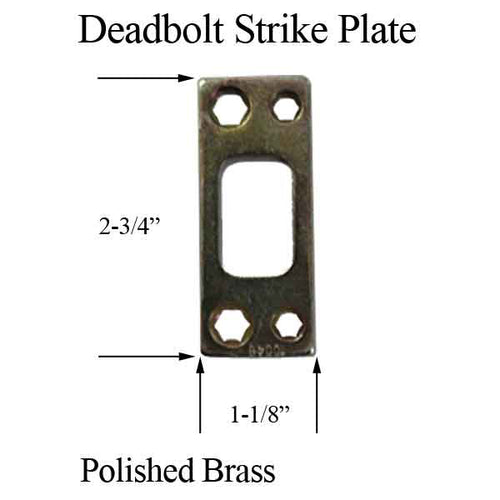 Strike Plate, Deadbolt, 4-Hole H.D. - Strike Plate, Deadbolt, 4-Hole H.D.