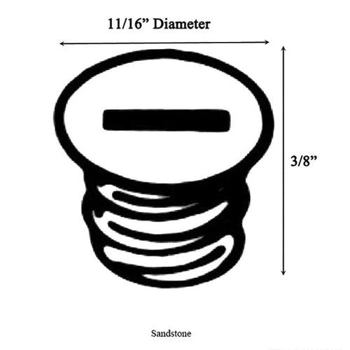 Hole Plug, Andersen Frenchwood Gliding Doors Adjustment Hole - Sandstone - Hole Plug, Andersen Frenchwood Gliding Doors Adjustment Hole - Sandstone