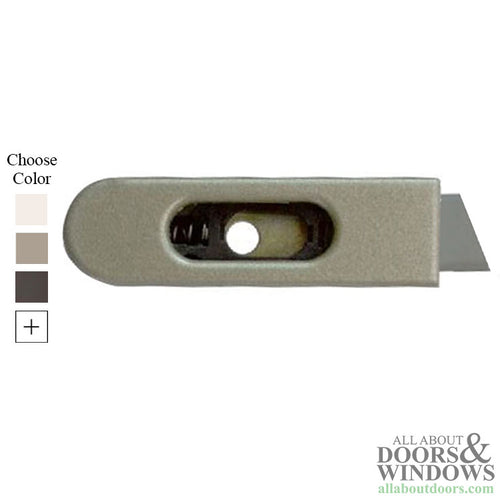 Pro-Shield Tilt Latch for LOWER Sash Gray Nose No Thumb Button Left Hand - Pro-Shield Tilt Latch for LOWER Sash Gray Nose No Thumb Button Left Hand