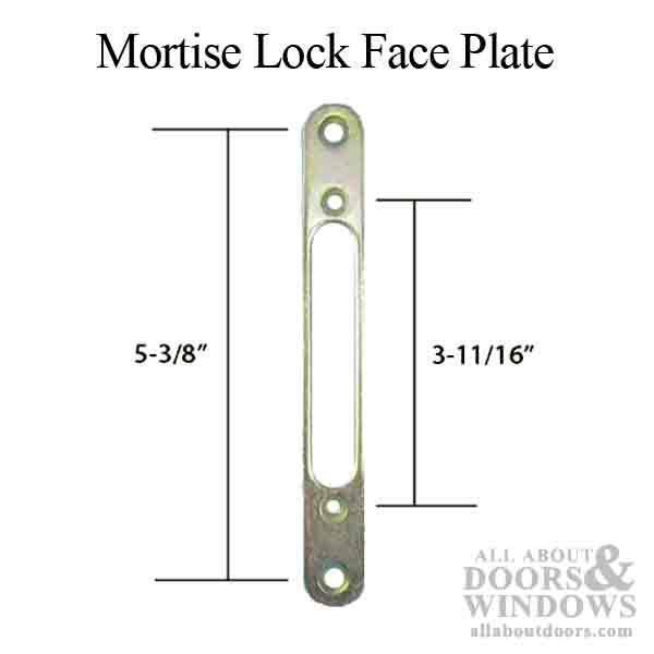 Mortise Lock with Face Plate, Vertical Slot - Mortise Lock with Face Plate, Vertical Slot