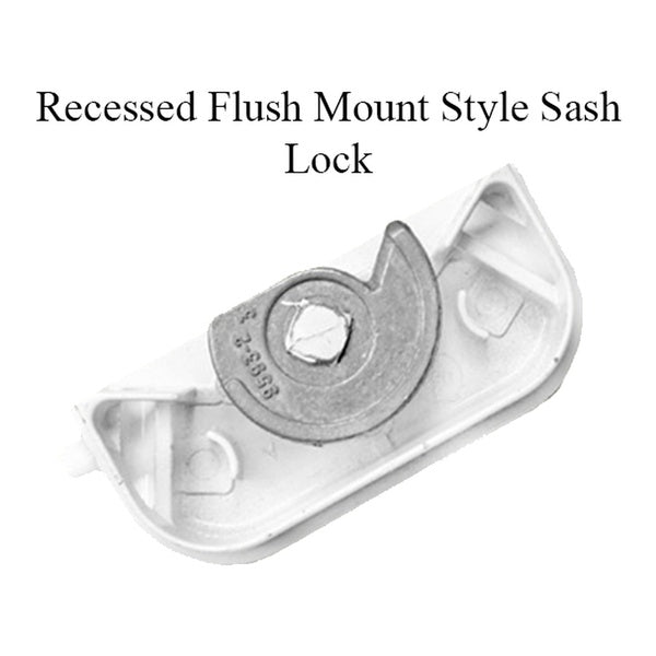 Crestline Recessed Flush Mount Style Sash Lock - White - Crestline Recessed Flush Mount Style Sash Lock - White