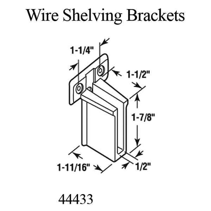 End Bracket - Wire Shelf - 2 Pack - End Bracket - Wire Shelf - 2 Pack