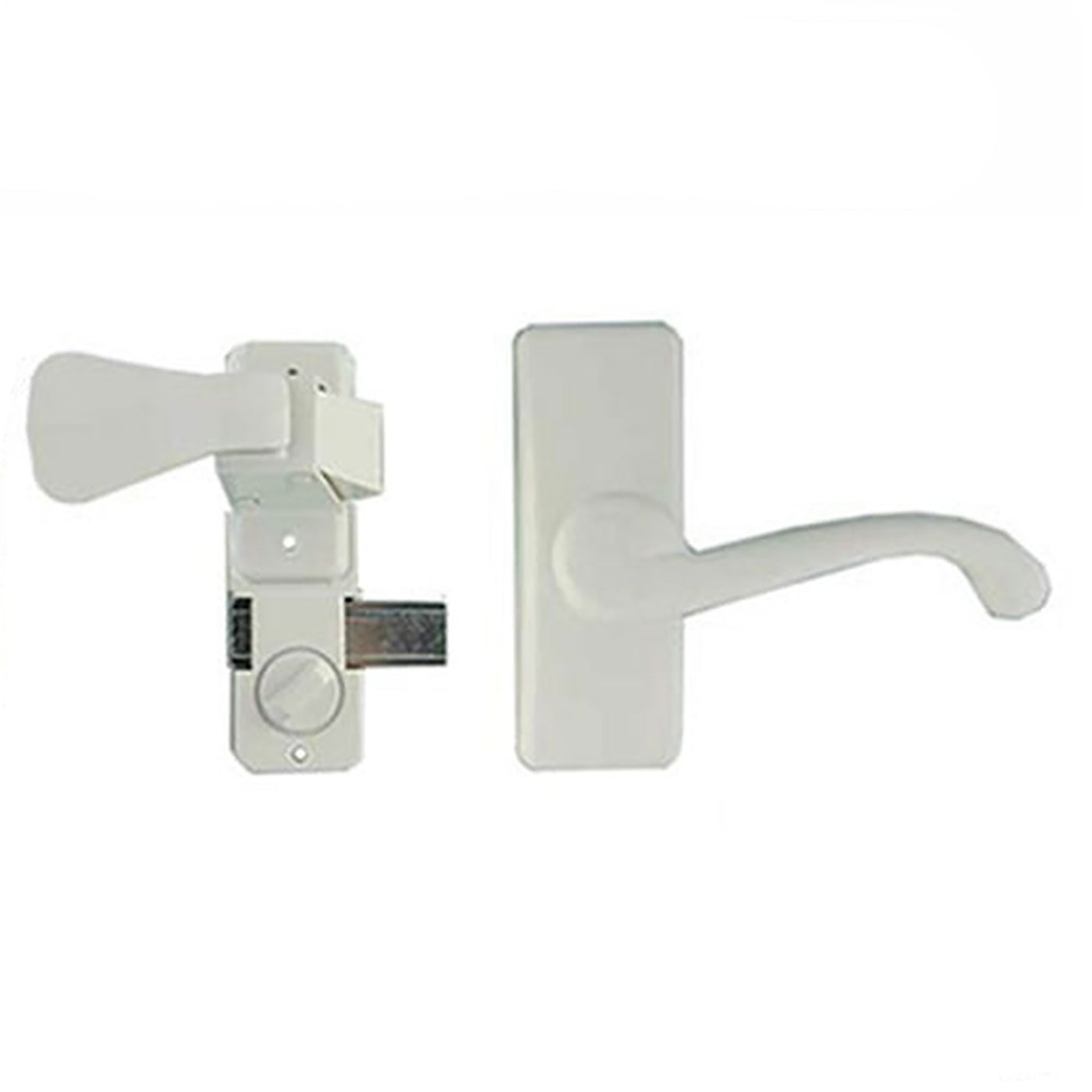 Larson Magna-Core Storm Door Lever Handle Set with Deadbolt - Larson Magna-Core Storm Door Lever Handle Set with Deadbolt