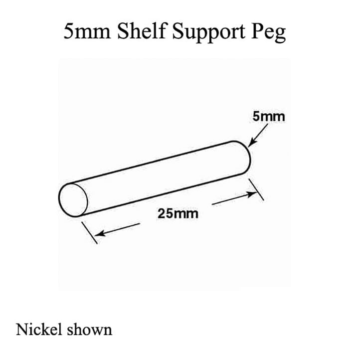 Shelf Support Pegs - 5mm - Shelf Support Pegs - 5mm