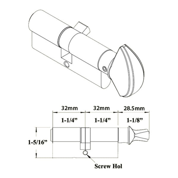 Rockwell Security 360 Degree European Profile Cylinder Lock Solid Brass for Commercial and Residential Doors Fits 1 3/4 Inch Thick Door - Rockwell Security 360 Degree European Profile Cylinder Lock Solid Brass for Commercial and Residential Doors Fits 1 3/4 Inch Thick Door