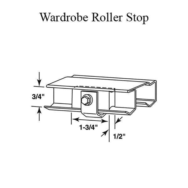 Roller, Wardrobe Door Center Stop - Acme No. 123 - Roller, Wardrobe Door Center Stop - Acme No. 123